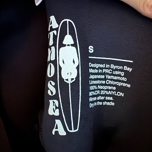ATMOSEA Back Zip Surf Jacket Springsuit Splice Neoprene (Size S) - Picture 3 of 3